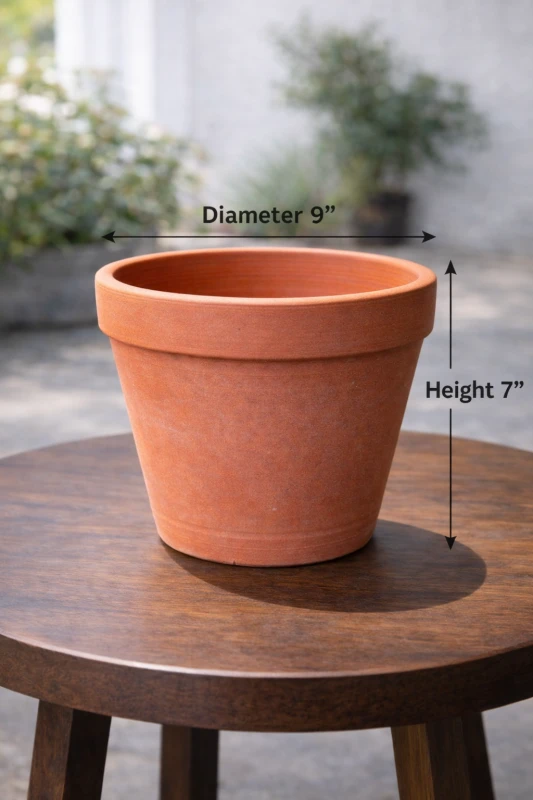 Lahori Terracotta Clay Pots Plain?? 10"
